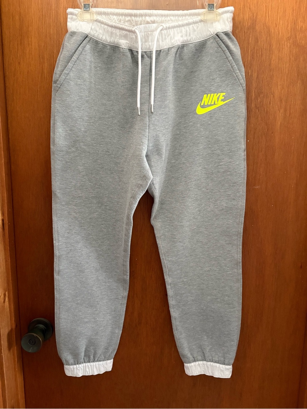NIKE x SACAI sz S Tech Fleece Gray Sweatpants White Cuffs